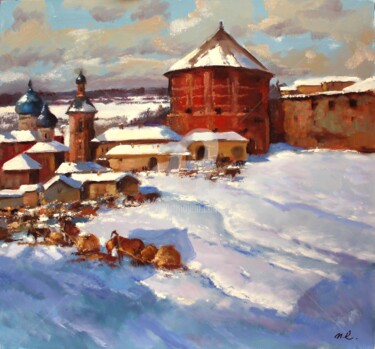 Malerei mit dem Titel "Piazza, Zagorsk" von Mark Kremer, Original-Kunstwerk