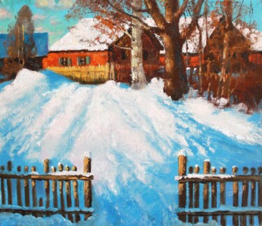Painting titled "Сlear winter" by Mark Kremer, Original Artwork