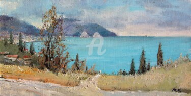 Painting titled "Crimea, Gurzuf, coa…" by Mark Kremer, Original Artwork, Oil