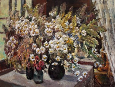 Painting titled "Summer Bouquet at t…" by Mark Kremer, Original Artwork, Oil