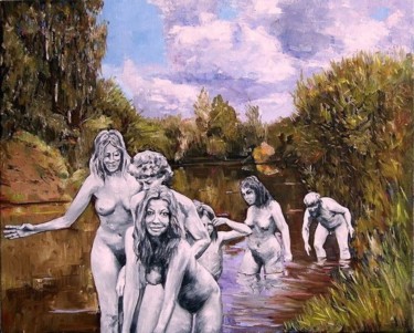 Painting titled "Reservoir" by Kremlyakov, Original Artwork