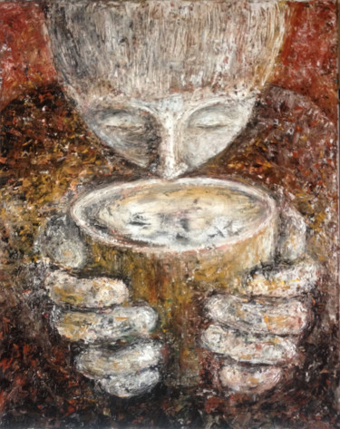 Painting titled "Morning Coffee" by Alexander Kriegel, Original Artwork, Oil