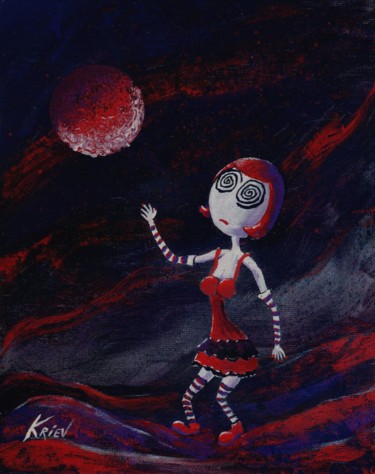 Malarstwo zatytułowany „Red Planet” autorstwa Kriev, Oryginalna praca, Akryl