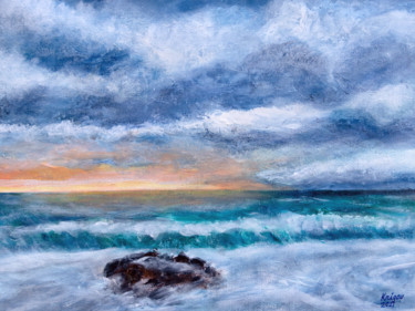 Souvenirs de bord de mer II Painting titled "Souvenirs de bord d…" by Christian Schnider (Krigou), Original Art, Acrylic