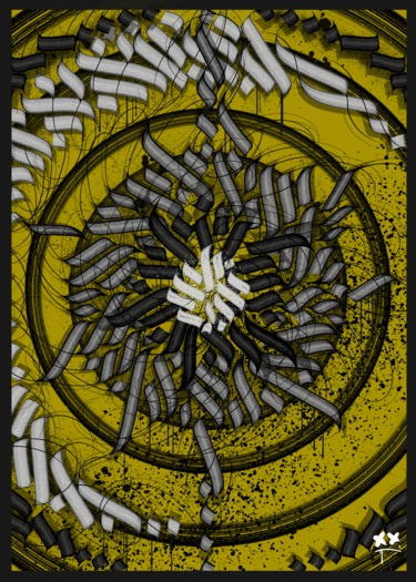 Kalligraf Digitale Künste mit dem Titel "Kalligraf" von Kriminal, Original-Kunstwerk, 2D Digital Work