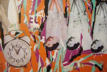 Collages intitulée "Les lendemains qui…" par K.Rin, Œuvre d'art originale