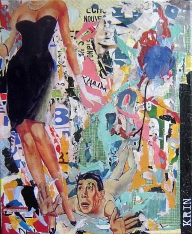 Collages titled "Voir sous les jupes…" by K.Rin, Original Artwork