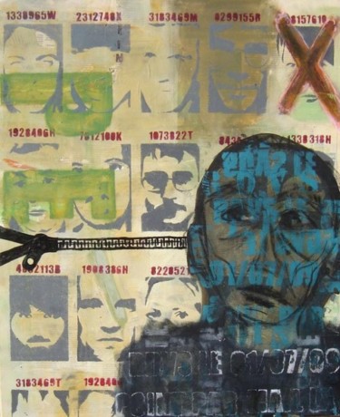 Collages titled "Pôle Emploi" by K.Rin, Original Artwork