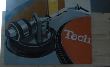 Schilderij getiteld "Platine Technics SL…" door Christophe Caniac, Origineel Kunstwerk, Acryl