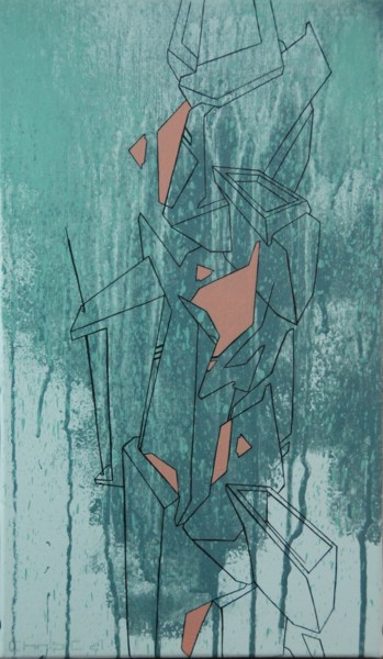 Pittura intitolato "Graff 3 2021" da Christophe Caniac, Opera d'arte originale, Acrilico
