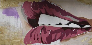 Peinture intitulée "Mouth 2023" par Christophe Caniac, Œuvre d'art originale, Acrylique