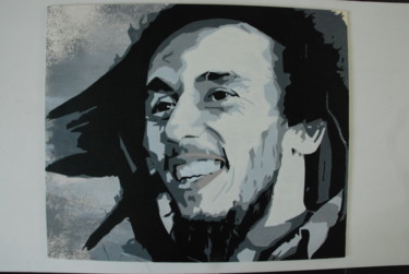 Peinture intitulée "Bob Marley" par Christophe Caniac, Œuvre d'art originale, Acrylique