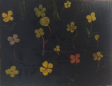 Peinture intitulée "Flowers" par Krishna Art Gallery, Œuvre d'art originale, Papier