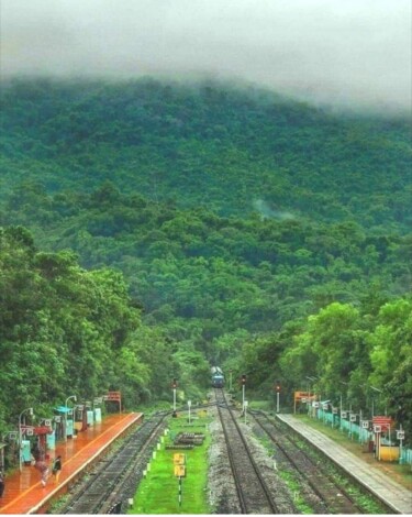 Photography titled "Beautiful railway s…" by Krishna Art Gallery, Original Artwork, Analog photography