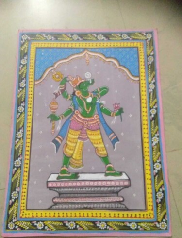 Painting titled "Mythological" by Krishnendu Sarkar, Original Artwork, Watercolor