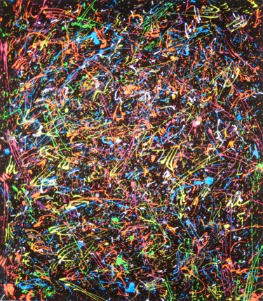 Painting titled "The Big Bang" by Kriss, Original Artwork, Acrylic