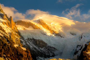 Photographie intitulée "Mont-Blanc au solei…" par Christophe Roussel, Œuvre d'art originale, Photographie numérique