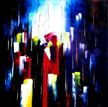 Peinture intitulée "Lumières d'orgue" par Kristeen Van  Ryswyck, Œuvre d'art originale, Huile