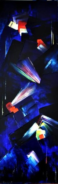 Peinture intitulée "Laser" par Kristeen Van  Ryswyck, Œuvre d'art originale