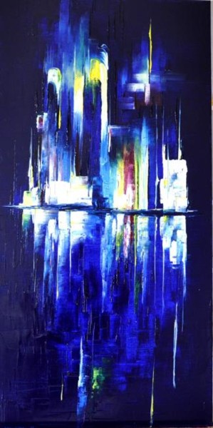 Painting titled "Nuit américaine" by Kristeen Van  Ryswyck, Original Artwork