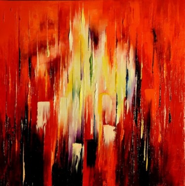 Painting titled "Plume" by Kristeen Van  Ryswyck, Original Artwork, Oil