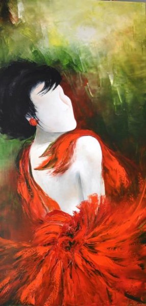 Peinture intitulée "Tango" par Kristeen Van  Ryswyck, Œuvre d'art originale, Huile