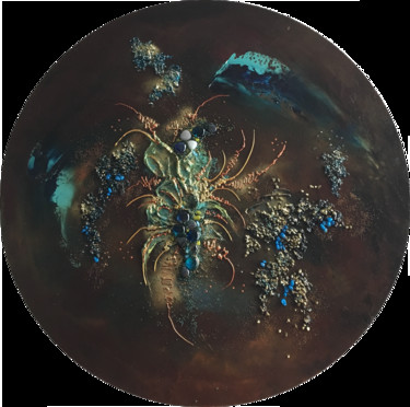 Peinture intitulée "Fleur de Rocaille" par Kristeen Van  Ryswyck, Œuvre d'art originale, Huile