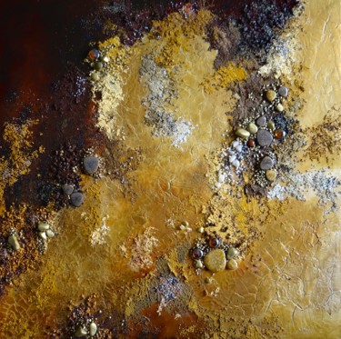 Painting titled "Terre aride" by Kristeen Van  Ryswyck, Original Artwork, Oil