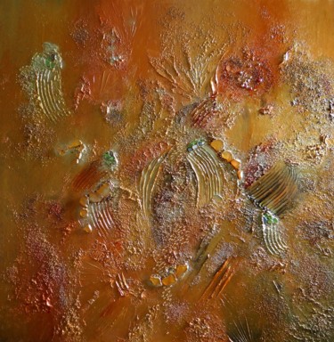 Painting titled "Lumières astrales" by Kristeen Van  Ryswyck, Original Artwork, Oil