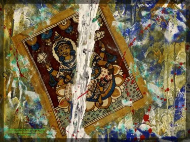 Pittura intitolato "Krishna" da Kristel Walthéry, Opera d'arte originale