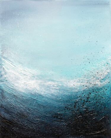 Painting titled "Waves" by Kristen Jelly, Original Artwork, Acrylic