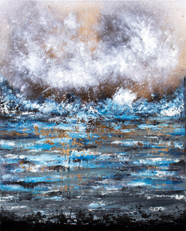 Golden sea Malerei mit dem Titel "Golden sea" von Kristen Jelly, Original-Kunstwerk, Acryl