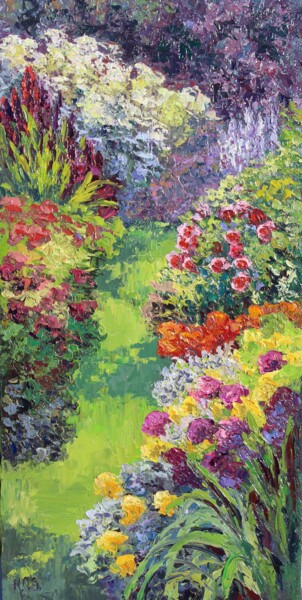 Malerei mit dem Titel "Secret Garden II" von Kristen Olson Stone, Original-Kunstwerk, Öl