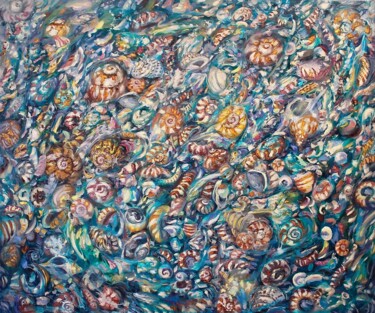 Malerei mit dem Titel "Tide Pool V" von Kristen Olson Stone, Original-Kunstwerk, Öl