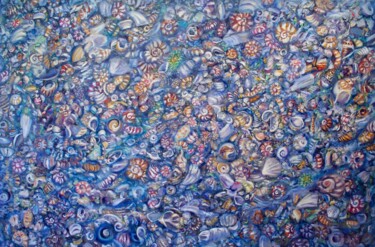 Peinture intitulée "Tide Pool IV" par Kristen Olson Stone, Œuvre d'art originale, Huile
