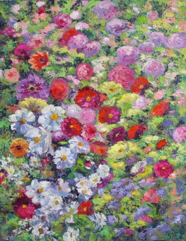 Pintura titulada "The Garden" por Kristen Olson Stone, Obra de arte original, Oleo
