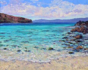 Malerei mit dem Titel "Balandra Bay, The S…" von Kristen Olson Stone, Original-Kunstwerk, Öl
