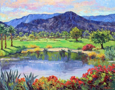 Painting titled "Indian Wells" by Kristen Olson Stone, Original Artwork, Oil