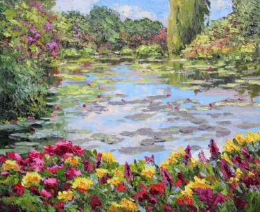 Painting titled "Dreams Of Giverny" by Kristen Olson Stone, Original Artwork, Oil