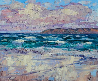 Painting titled "Catalina Reflections" by Kristen Olson Stone, Original Artwork, Oil