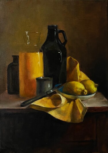 Malerei mit dem Titel "Citruses" von Kristi Haskol, Original-Kunstwerk, Öl