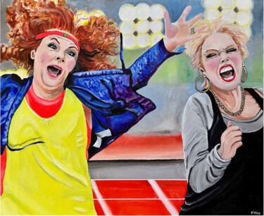 Malerei mit dem Titel "The Fabulous" von Kristin Voss, Original-Kunstwerk, Acryl