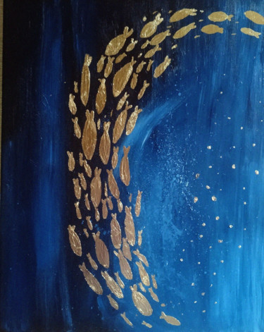 Painting titled "Ocean" by Kristina Sumkina, Original Artwork, Acrylic