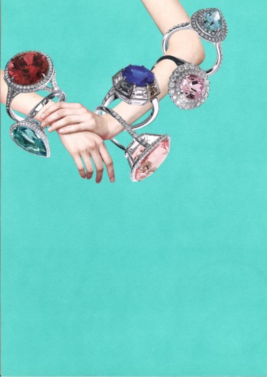 Collages titled "Tiffany & Co." by Tina S, Original Artwork, Collages