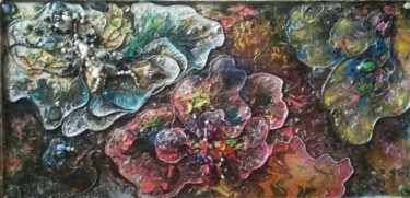 Картина под названием "Каменный цветок" - Kristina Dobrynina, Подлинное произведение искусства, Акрил