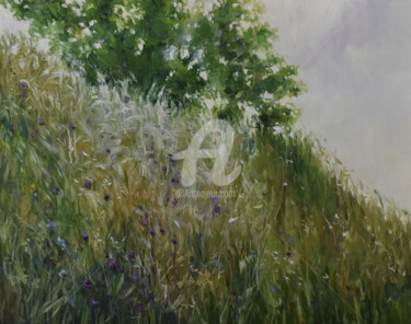 Peinture intitulée ""Le champ du paress…" par Kristina Guelazonia, Œuvre d'art originale, Huile