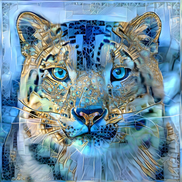 Digital Arts titled "The Leopard king" by Kristina Ivanova, Original Artwork, Digital Painting