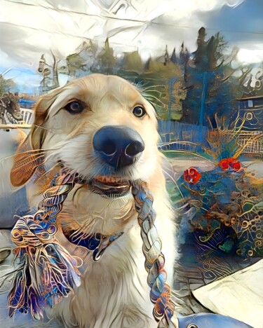 Digital Arts titled "Dog" by Kristina Ivanova, Original Artwork, Digital Painting