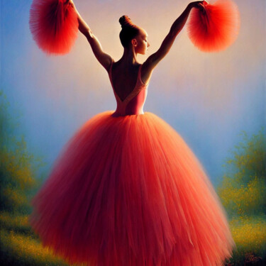 Digitale Kunst mit dem Titel "The dancer" von Kristina Ivanova, Original-Kunstwerk, KI-generiertes Bild