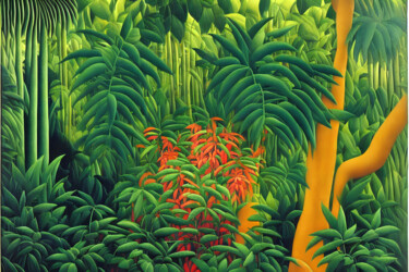 Arts numériques intitulée "Jungle" par Kristina Ivanova, Œuvre d'art originale, Peinture numérique